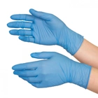Перчатки синие нитриловые MedTouch S Синий - изображение 2