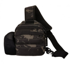 Армійська нагрудна сумка рюкзак з портом USB Захисник 128-BC чорний камуфляж - зображення 4
