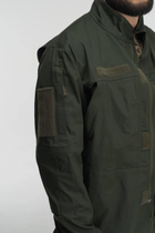 Тактическая военная форма комплект костюм, ( Куртка + Штаны ), Камуфляж " Олива ", Размер: XL - изображение 4