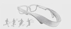 Тактичне забарвлення хакі Універсальний ремінець для окулярів з неопрену на дужки (761466014-3) - зображення 2