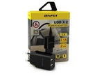 Сетевой адаптер Awei C3 5V 2.1A 2 USB Black