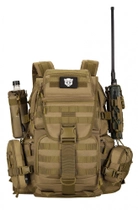 Рюкзак тактичний штурмовий 40-50л Protector Plus S459 coyote - зображення 4