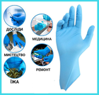 Перчатки нитриловые Medicom SafeTouch® Slim Blue текстурированные без пудры голубые размер XS (4,2 г.) - изображение 3