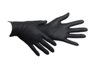 Нитриловые перчатки Medicom SafeTouch® Black (5 грамм) без пудры текстурированные размер M 100 шт. Черные - изображение 3