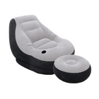 Надувное кресло с пуфиком Air Sofa насос в комплекте Черный