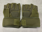 Перчатки тактические Безпальцеві Schiek, США, оливковый цвет, размер L - изображение 2
