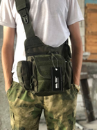 Тактическая сумка MIL-TEC® Multifunction Sling Bag Olive, многофункциональная сумка плечевая в цвете олива - изображение 4
