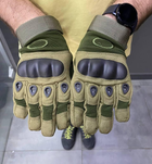 Рукавички тактичні пальцеві, колір Оливковый, розмір M - зображення 3