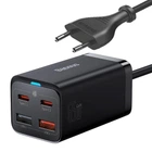 Сетевое зарядное устройство Baseus GaN3 Pro Desktop Charger 65W + Cable Type-C to Type-C 5A Black (CCGP040101)