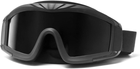 Военные тактическая маска-очки (Армейские Черные) сменными линзами - изображение 3