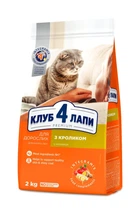 Корм для взрослых кошек Клуб 4 лапы Премиум. С Кроликом