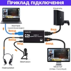 Внешняя карта видеозахвата для записи, стриминга и оцифровки видео на 2 монитора Addap VCC-04 | USB 3,0, HDMI Loop out, 4K - изображение 6