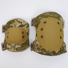 Комплект армійські захисні наколінники + налокітники Kiborg UA222 Койот - зображення 2