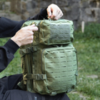 Военный Тактический рюкзак 36 л Хаки Warrior Assault Laser Cut 36L Olive с системой MOLLE Армейский Штурмовой - изображение 7