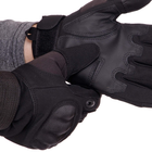 Сенсорні рукавички тактичні військові-армійські OAKLEY повнопалі із захистом кістяшок, бойові, із закритими пальцями L чорний BC-8798 - зображення 3