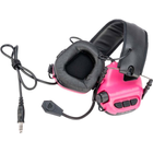 Наушники тактические активные с микрофоном Earmor M32 MOD3 Pink (M32-MOD3-Pink) - изображение 4