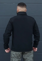 Куртка тактична на блискавці з капюшоном soft shell M garpun black - зображення 5