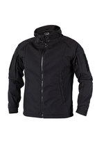 Куртка тактична на блискавці з капюшоном soft shell XXL oborona black - зображення 3
