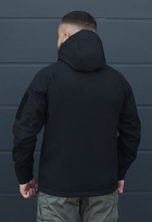 Куртка тактическая на молнии с капюшоном soft shell S oborona black - изображение 6
