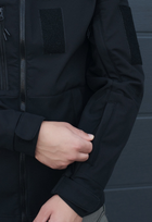 Куртка тактическая на молнии с капюшоном soft shell XS garpun black - изображение 10