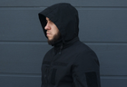 Куртка тактическая на молнии с капюшоном soft shell XL garpun black - изображение 9