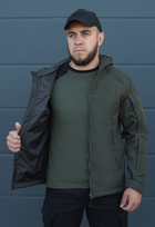 Куртка тактична на блискавці з капюшоном soft shell L oborona khaki - зображення 4