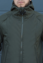 Куртка тактична на блискавці з капюшоном soft shell XL oborona khaki - зображення 2