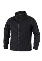 Куртка тактическая на молнии с капюшоном soft shell XS oborona black - изображение 3