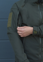 Куртка тактическая на молнии с капюшоном soft shell XXL oborona khaki - изображение 8