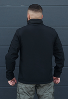 Куртка тактическая на молнии с капюшоном soft shell S garpun black - изображение 5