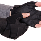 Тактичні рукавички з відкритими пальцями Zelart Blackhawk 4380 розмір M Black - зображення 5