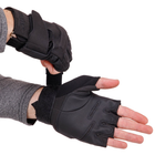 Тактичні рукавички з відкритими пальцями Zelart Blackhawk 4380 розмір M Black - зображення 6