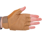 Тактичні рукавички з відкритими пальцями Zelart 8811 розмір L Khaki - зображення 3