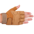 Тактичні рукавички з відкритими пальцями Zelart Blackhawk 4380 розмір XL Khaki - зображення 3