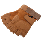 Тактичні рукавички з відкритими пальцями Zelart 8811 розмір L Khaki - зображення 6