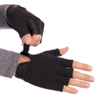 Перчатки тактические с открытыми пальцами Zelart 4379 размер L Black - изображение 4