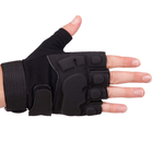 Тактичні рукавички з відкритими пальцями Zelart 8811 розмір L Black - зображення 4
