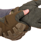 Тактичні рукавички з відкритими пальцями Zelart 8808 розмір L Olive - зображення 3