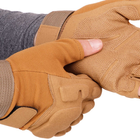 Тактичні рукавички з відкритими пальцями Zelart 8811 розмір M Khaki - зображення 5