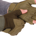 Тактичні рукавички з відкритими пальцями Zelart 8811 розмір L Olive - зображення 3