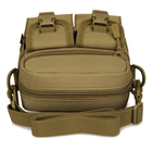Армейская тактическая сумка наплечная Защитник 108 хаки - изображение 3