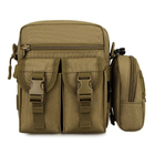 Армейская тактическая сумка наплечная Защитник 108 хаки - изображение 9