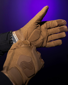 Тактические перчатки с пальцами BEZET Protective L песочные - зображення 6