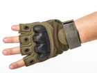 Тактические перчатки военные. Без пальцев. Польша XL Олива (K-0009) - изображение 4