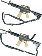Ремінь збройовий EasyFit одноточковий/двоточковий універсальний з дод. кріпленням на приклад TAC-1806 Чорний (56002717) - зображення 2