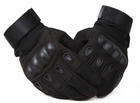 Перчатки тактические черные, с мягкой защитой суставов, розмер XL - изображение 6