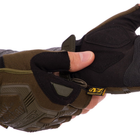 Захисні тактичні військові рукавички без пальців MECHANIX для риболовлі полювання олива АН5628 розмір L - зображення 5