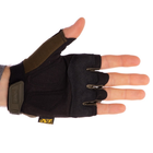 Защитные тактические военные перчатки без пальцев MECHANIX для рыбалки охоты оливковые АН5628 размер М - изображение 4