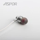 Навушники з мікрофоном Aspor A203- сріблястий