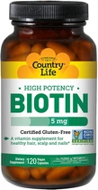 Витамины Country Life High Potency Biotin 120 капсул (4384302788)
